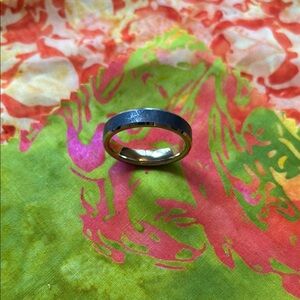 Gold tone and black Tungsten Carbide men’s Ring